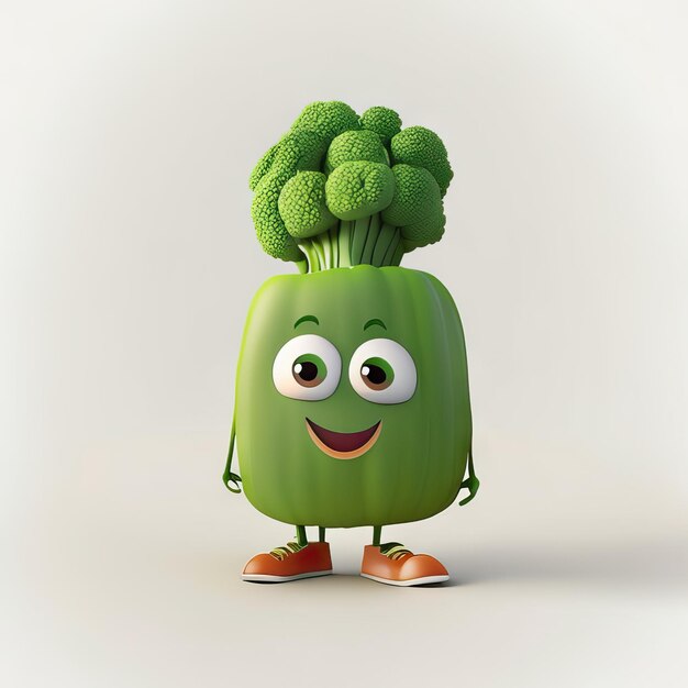 Foto personaggio mascotte vegetale ia generativa