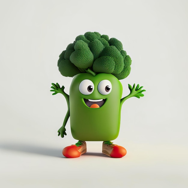 Foto personaggio mascotte vegetale ia generativa