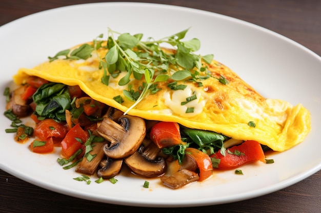 Vegetable and Mushroom Omelet