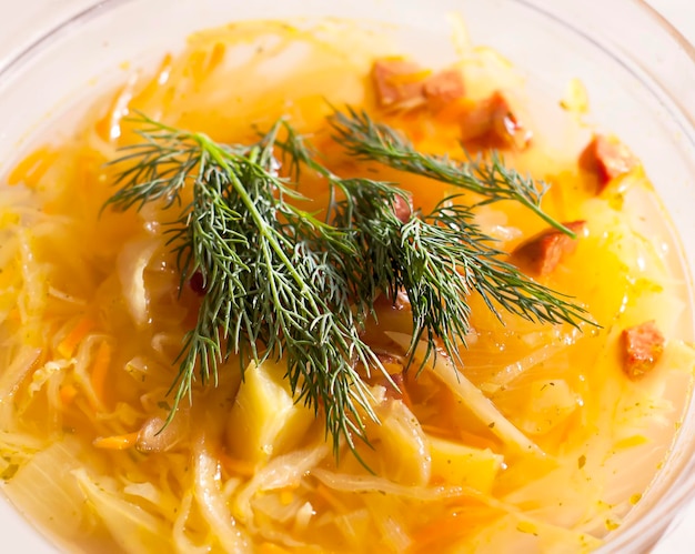 Vegetable russian cabbage soup