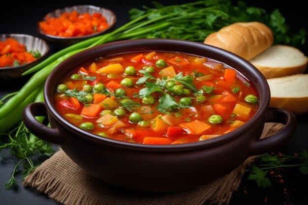 vegetable soup with parsley