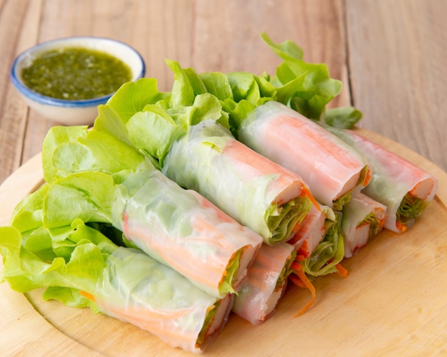 Photo vegetable spring roll