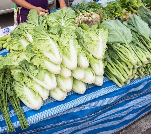 Vegetable stall.