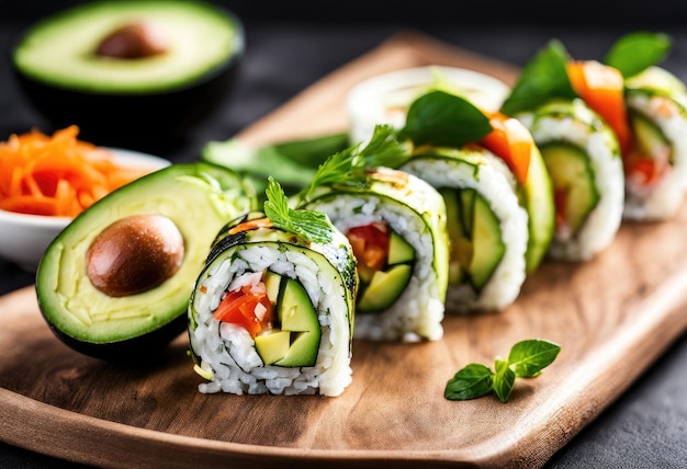 A vegetable sushi roll