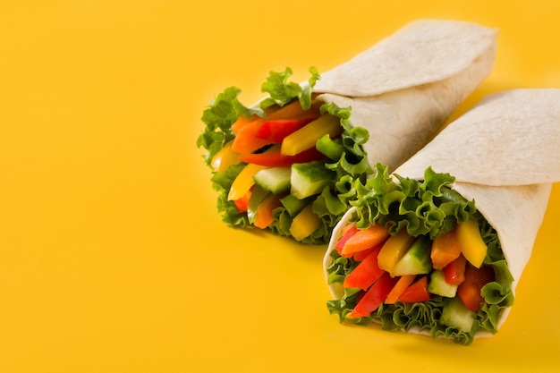 Vegetable tortilla wraps