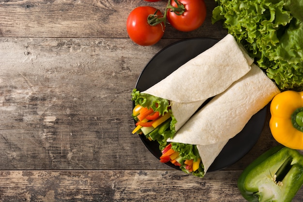 Vegetable tortilla wraps