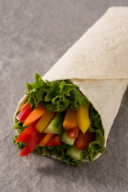 Vegetable tortilla wraps