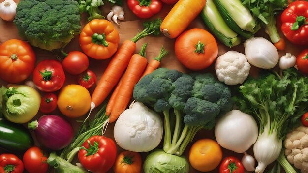 白い背景の野菜 赤い緑の野菜 白いオレンジ色の野菜を背景で分離した野菜