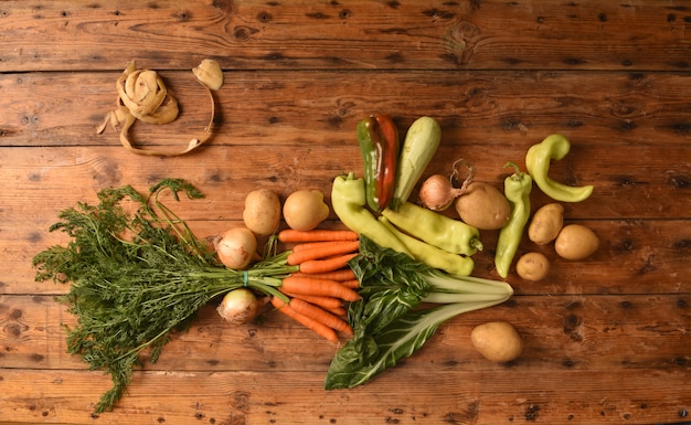 Vegetable wooden above