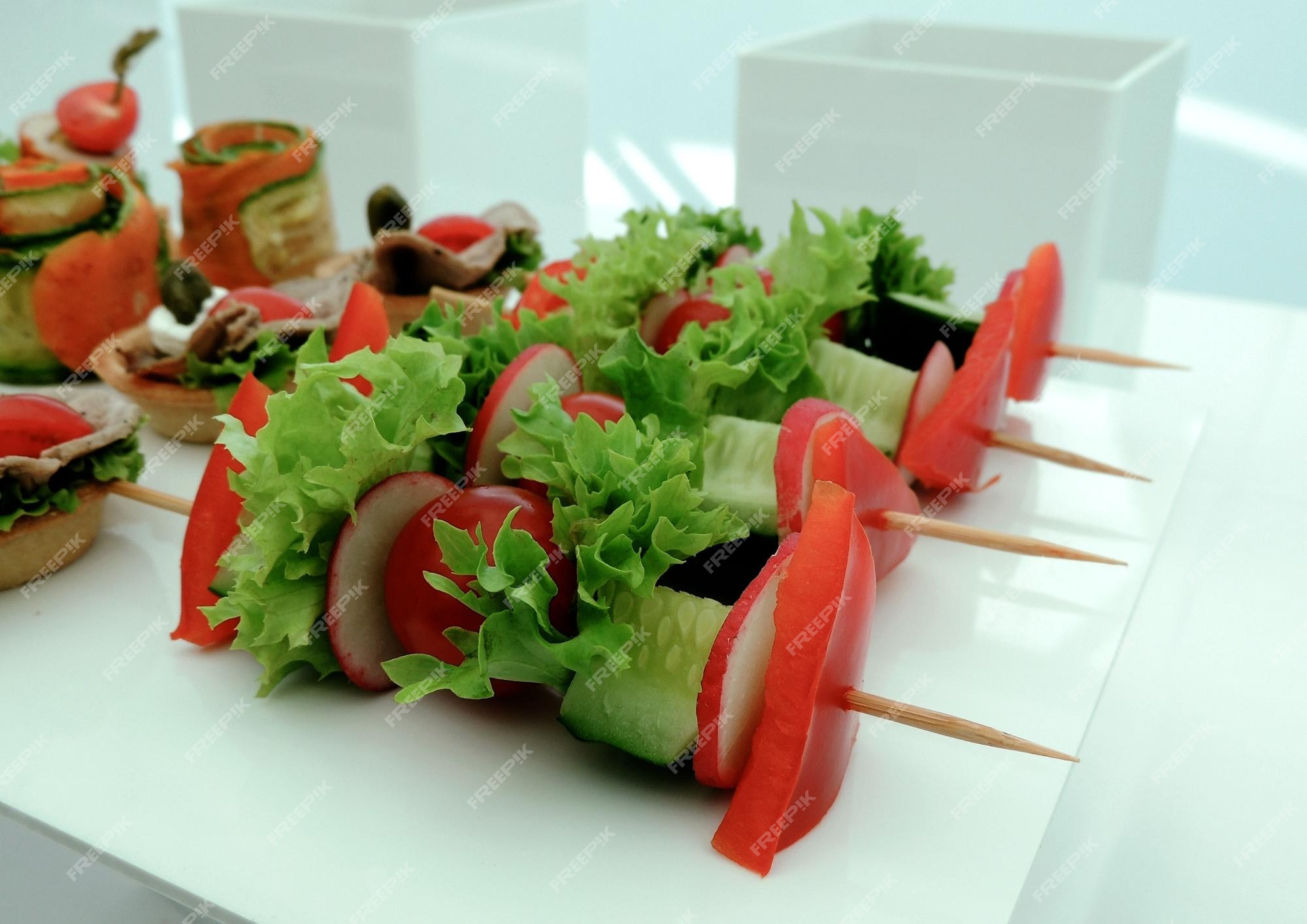 Vegetables served as horderves before dinner Stock Photo