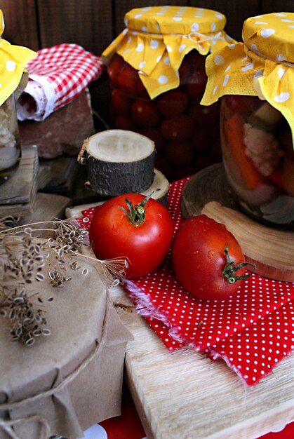 Vegetables autumn tomatoes