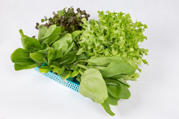 Vegetables on basket