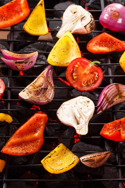 Vegetables bbq on the grill