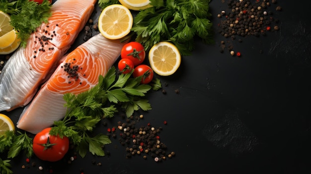 Photo vegetables on a black background