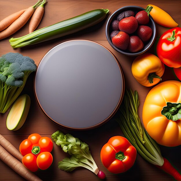 Vegetables and cutting board