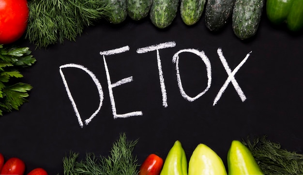 Photo vegetables detox background