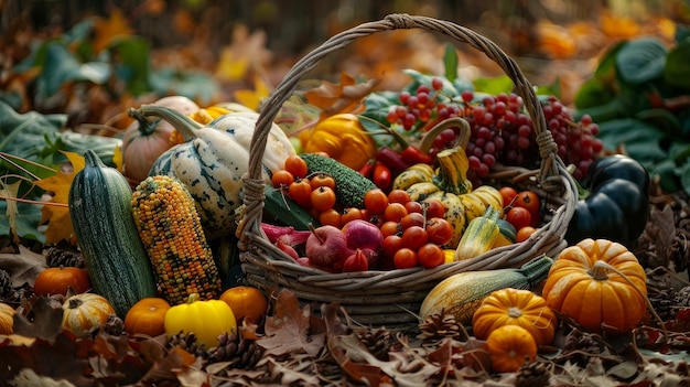 Photo vegetables harvested in the fall season