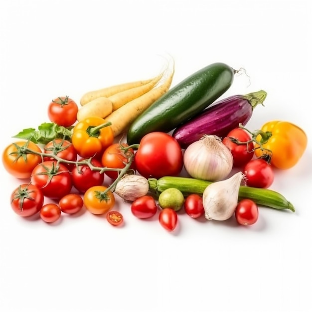 Vegetables Isolated on White Background