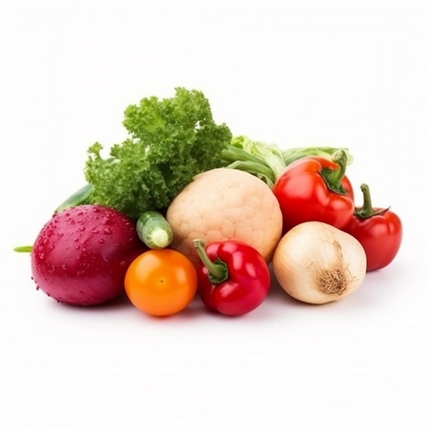 Vegetables Isolated on White Background