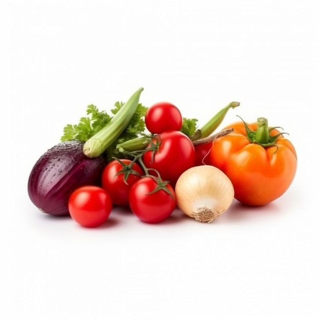 Vegetables Isolated on White Background