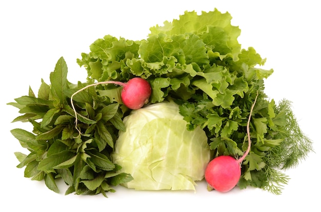 Vegetables isolated on white