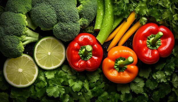 Foto fotografia macro di verdure