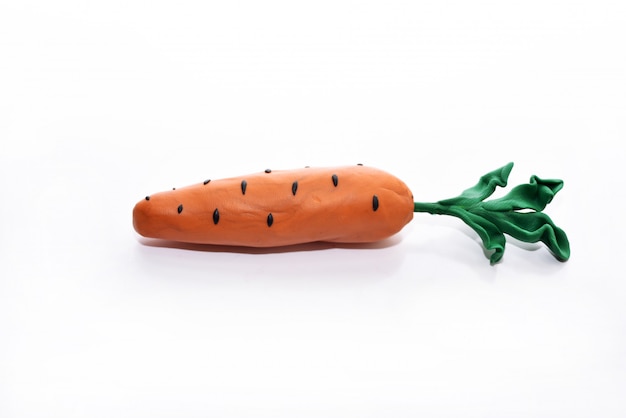 Photo vegetables made from plasticine.