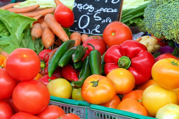 vegetables at the market background