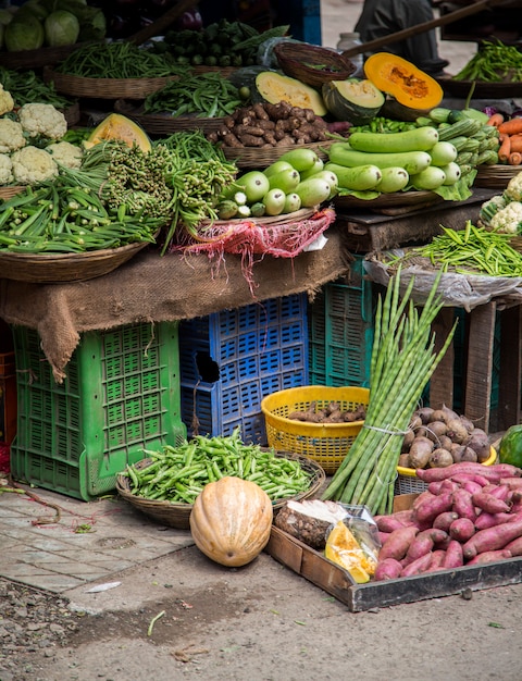 Verdure sul mercato a mumbai, in india