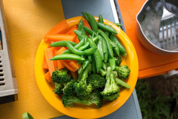 Vegetables in a plate