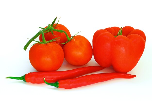 Vegetables red isolated