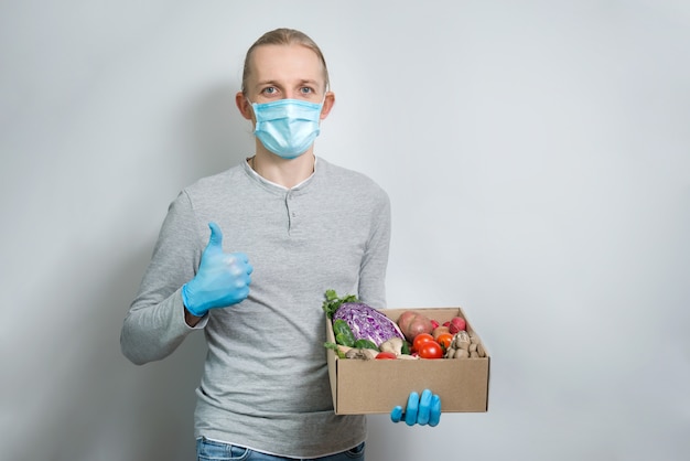 Vegetables safe home delivery during virus outbreak and quarantine