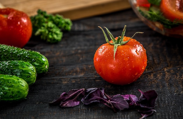 Vegetables for salad