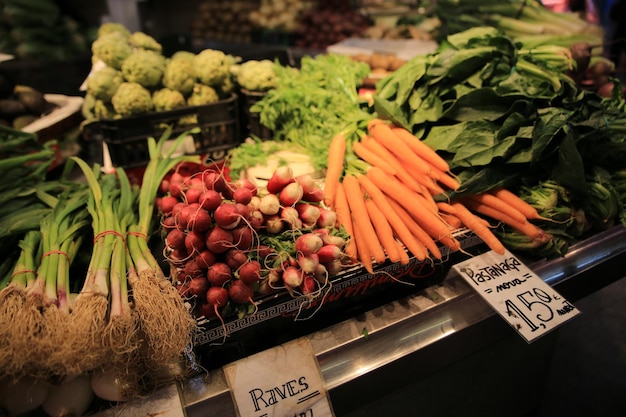 Photo vegetables for sale in market