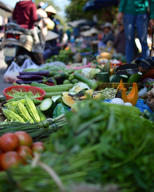 Foto verdure per la vendita al mercato