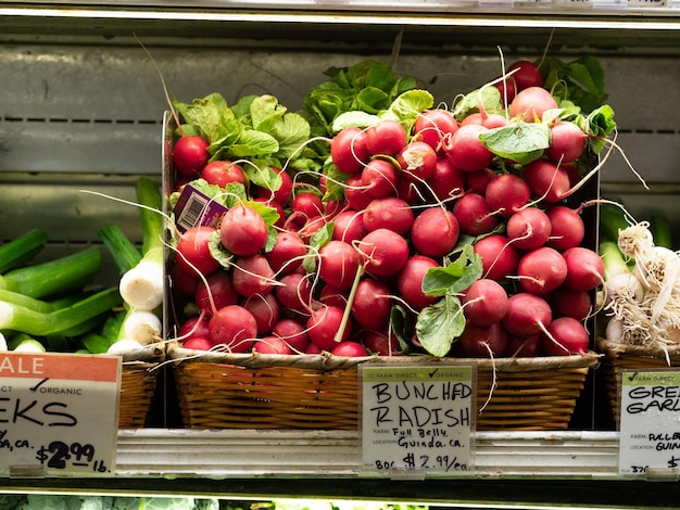 Vegetables for sale in market