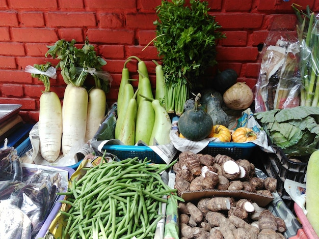 Foto ortaggi per la vendita al mercato