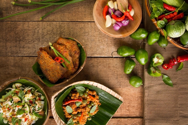 Photo vegetables on table