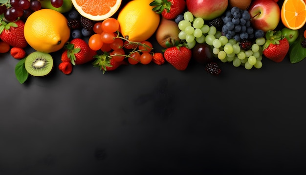 vegetables top view copy space background