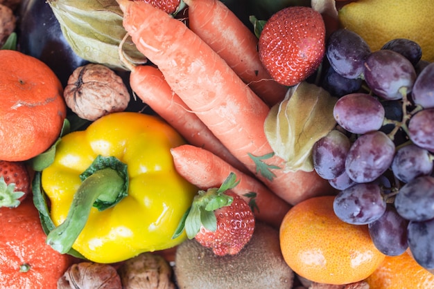 Vegetables top view