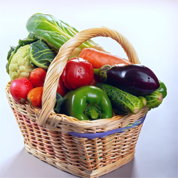 vegetables in a wicker basket