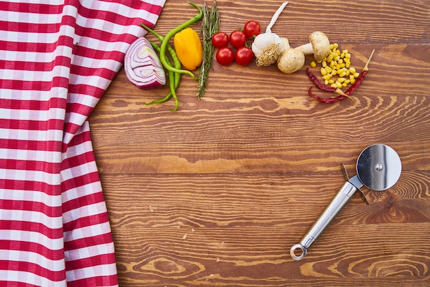 Vegetables with Pizza Slicer