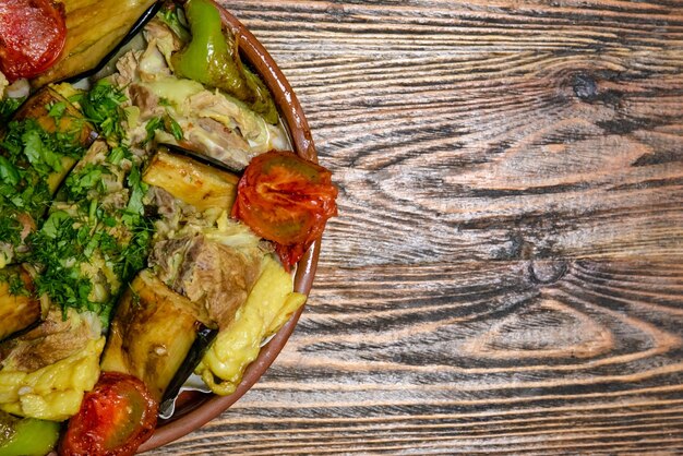 Vegetables on a wooden table