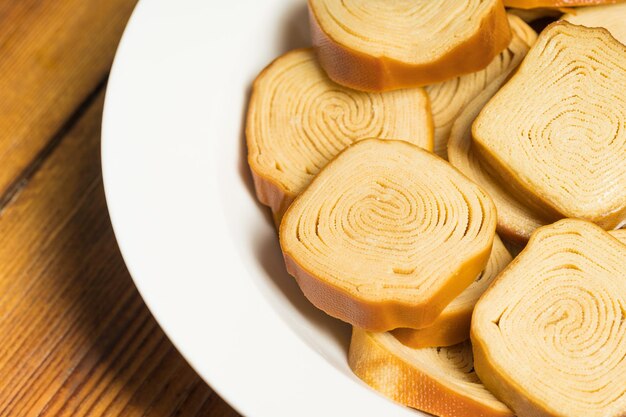 Vegetarian chicken made from traditional soy