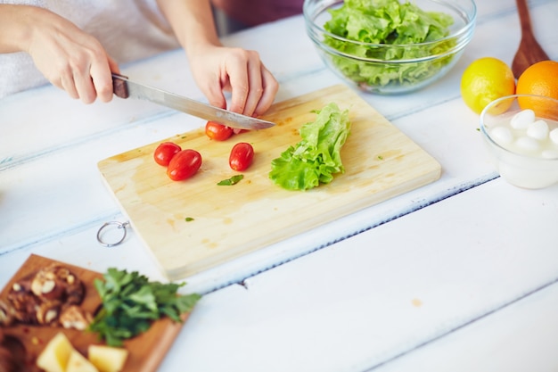 Вегетарианская крупным планом фета здоровая кухня