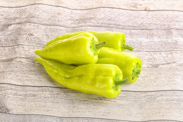 Vegetarian cuisine Green ripe fresh bell pepper
