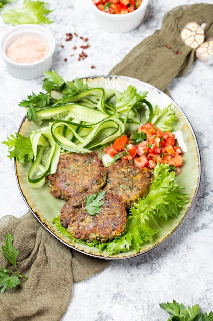 Vegetarian cutlets from mung beans and sweet potato