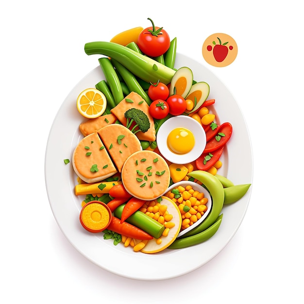 Vegetarian Food 3D Design