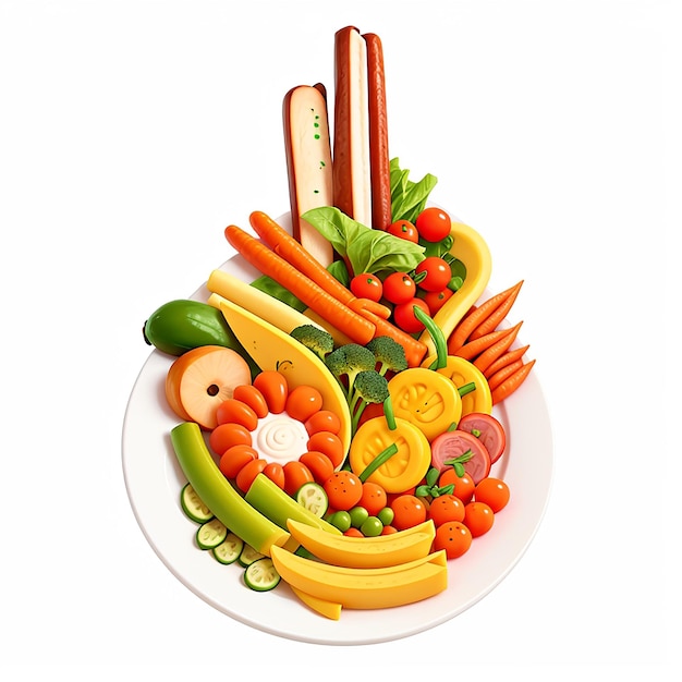 Photo vegetarian food 3d