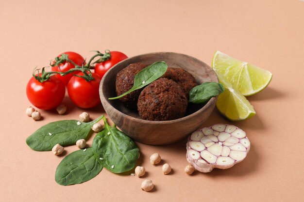 Vegetarian food concept falafel tasty falafel balls